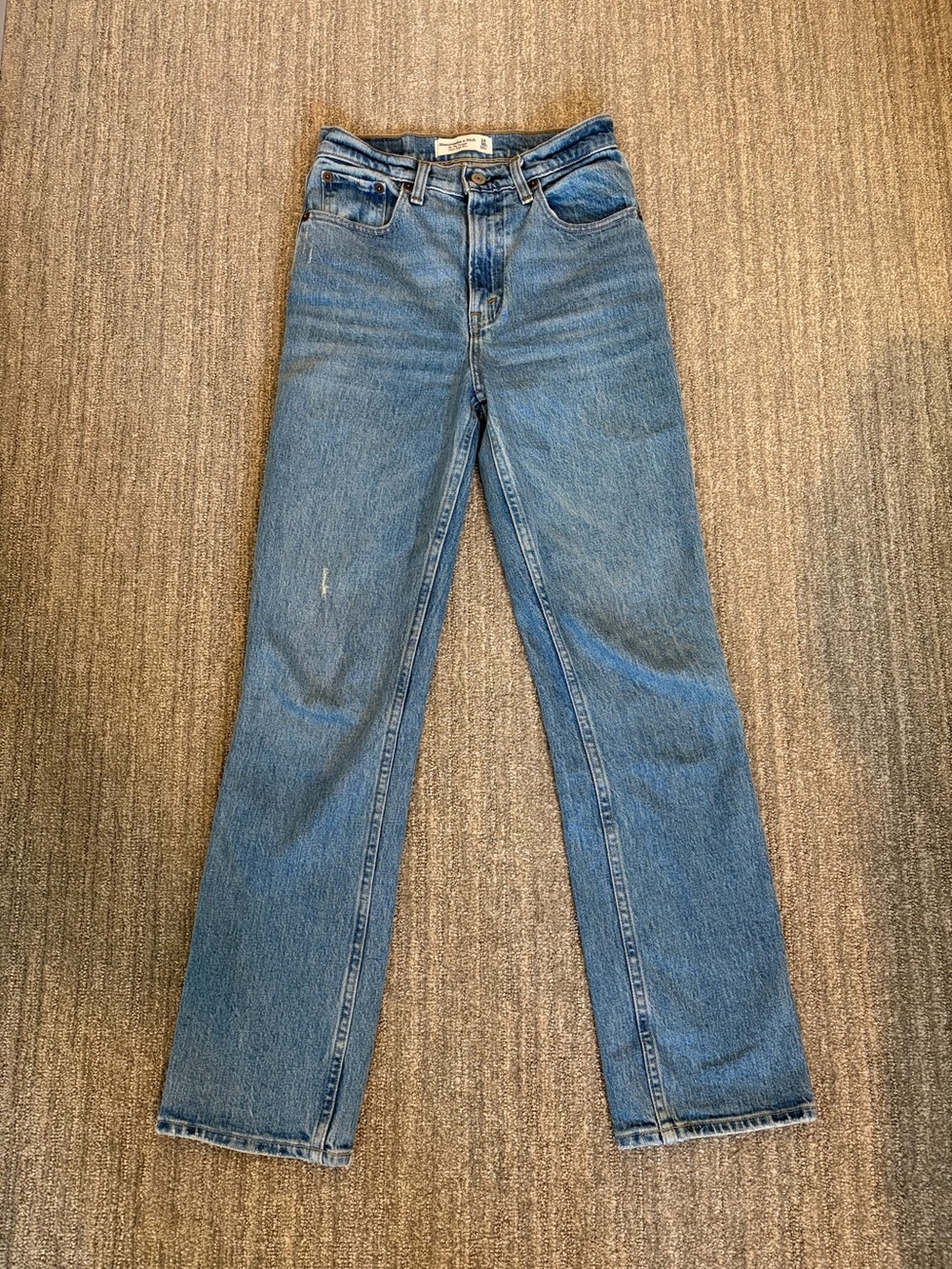 Abercrombie 90s High Rise Straight ultra high rise Jeans size 24 short inseam